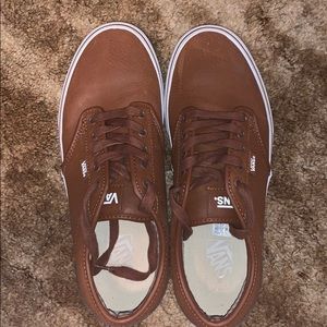 Brown Leather Vans (laces) Men’s Size 10.